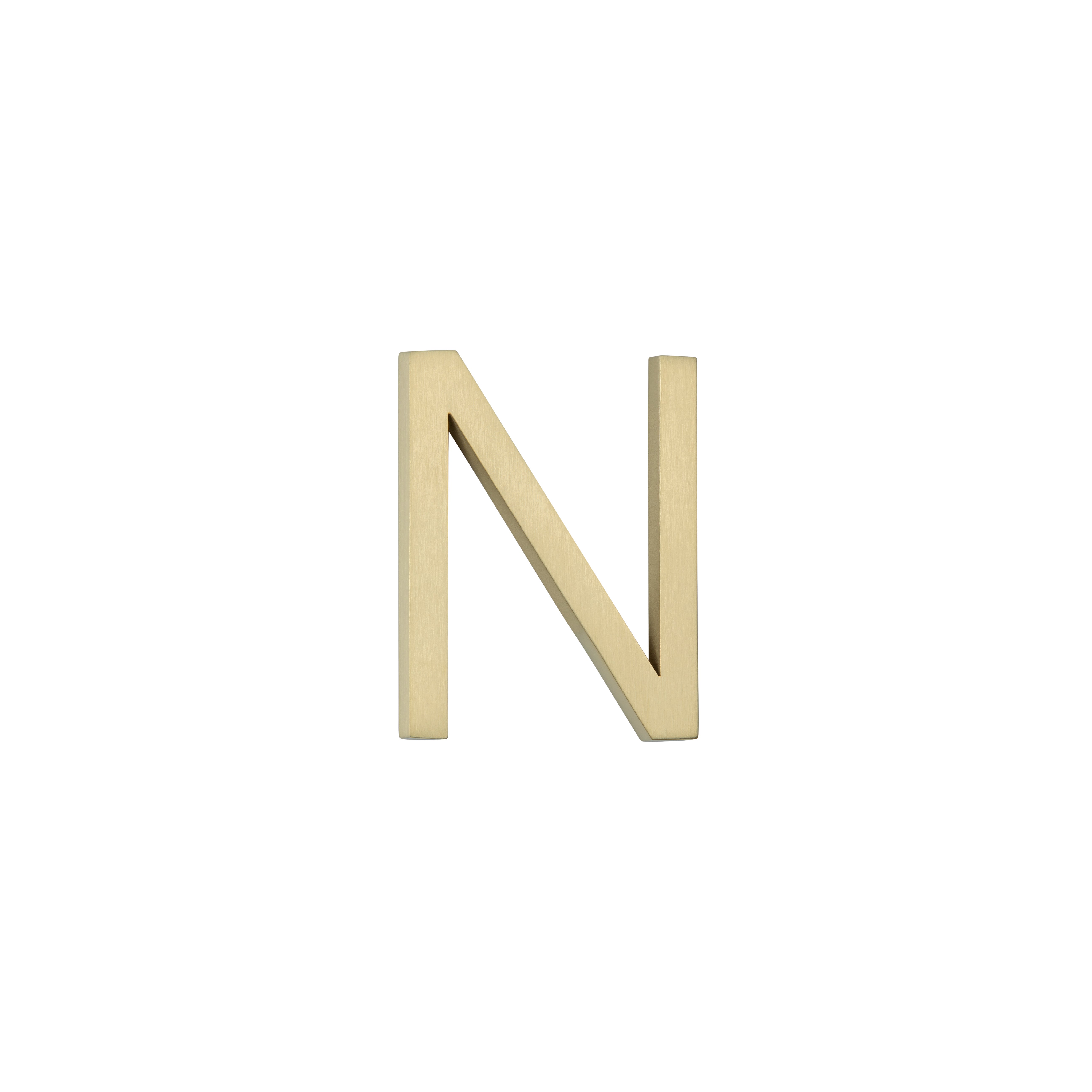 N Letter - 60mm - Brushed Brass