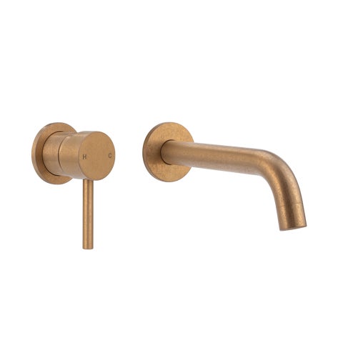 Sola Minimal Mixer & Spout Set - Antique Aurum