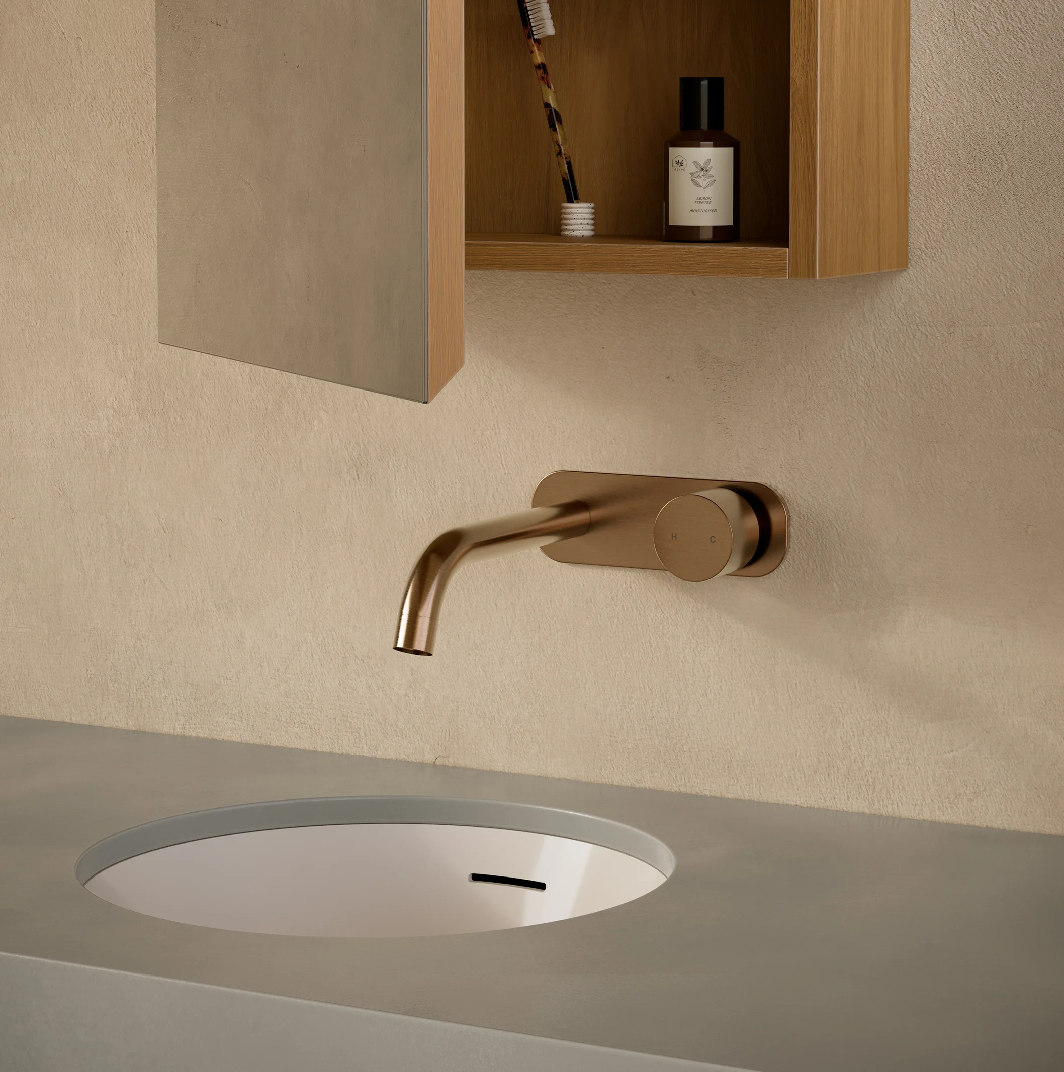 Mona%20Mirror%20cabinets Zuri%20Round%20Undercounter%20Basin Milani%20Tap Hakkari%20Tiles View02 Mirror%20A BC