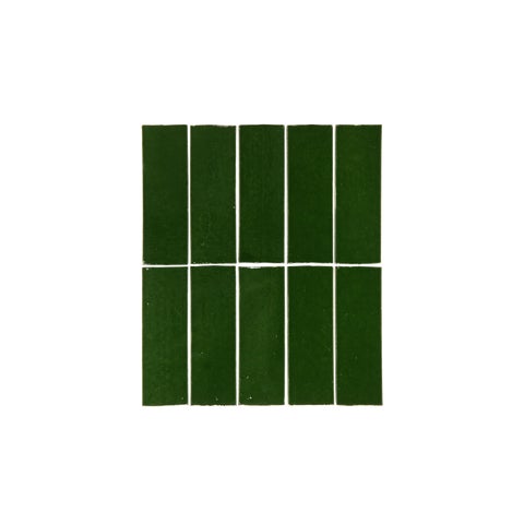 Rommani Handmade Zellige Rectangle Tile - Fern