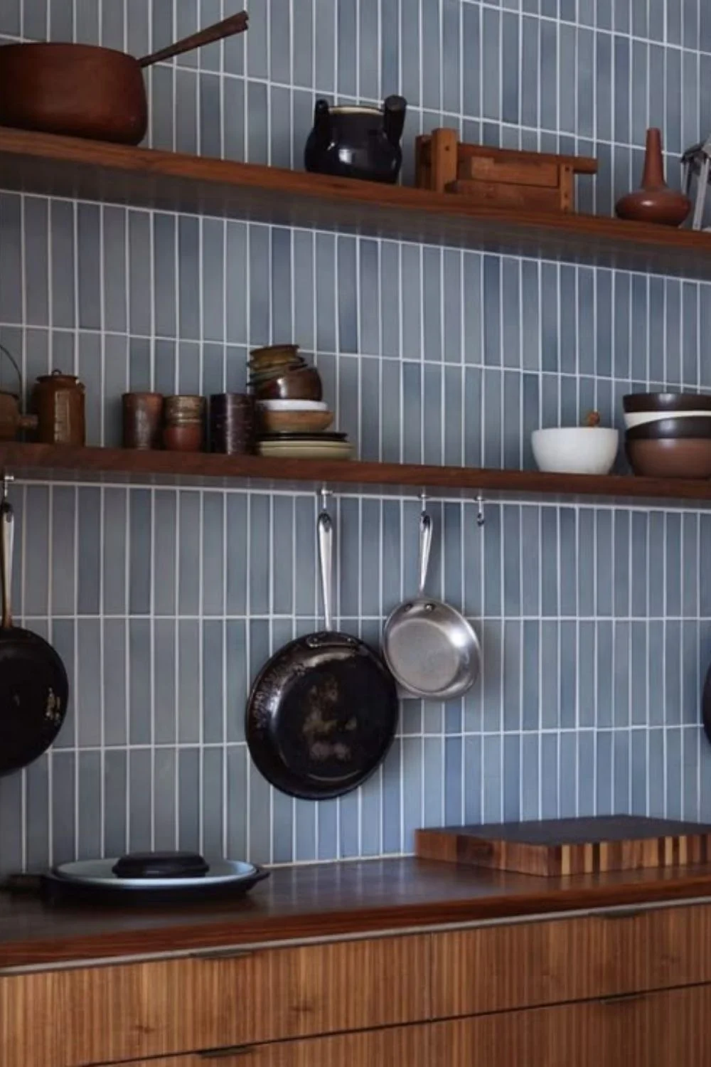 Kitchen Splashback Ideas Subway Tile Blue