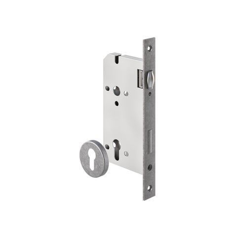 Roller Mortise Lock - 60mm Backset - Antique Steel