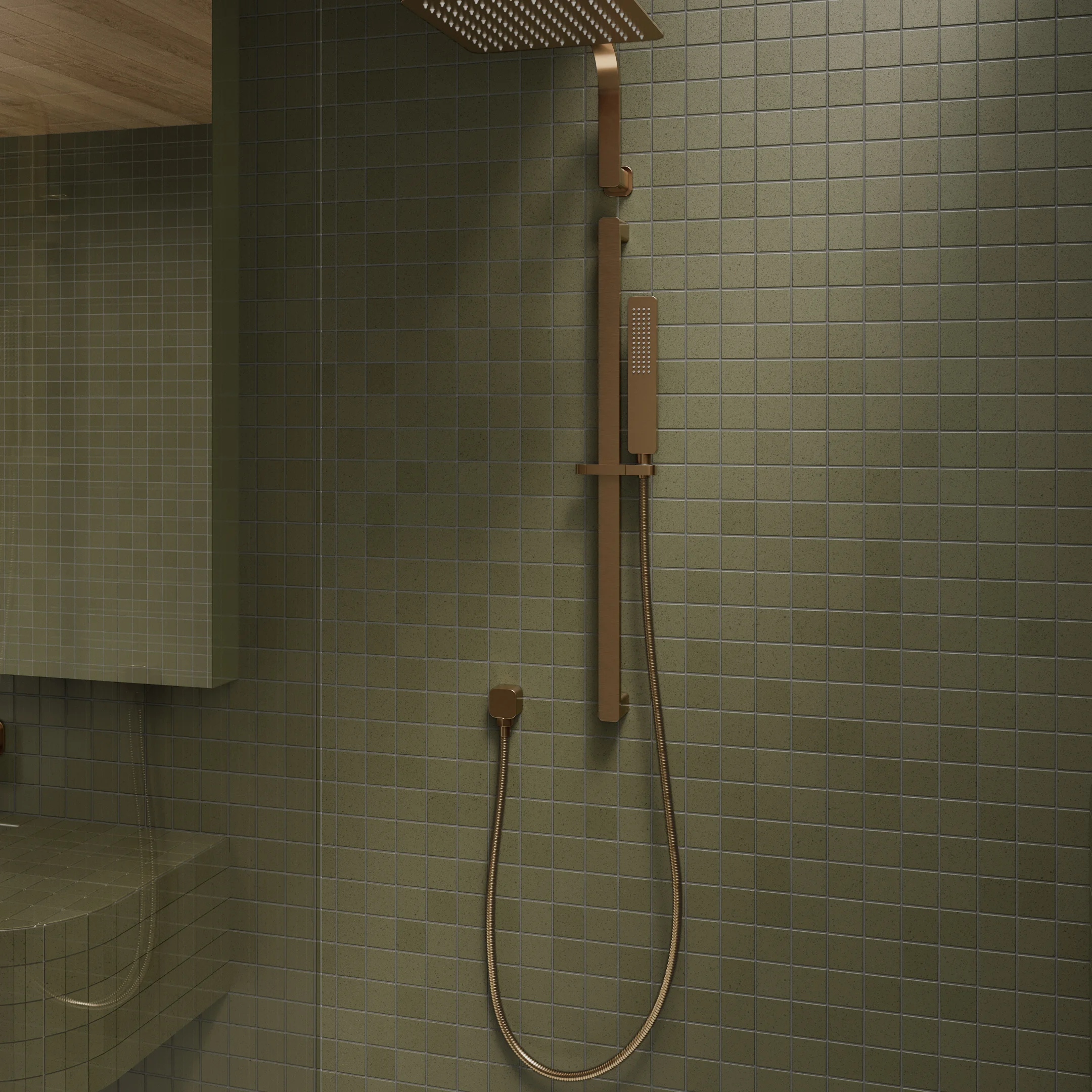 Shower Close Up NESSO Shower Rail Bp BC