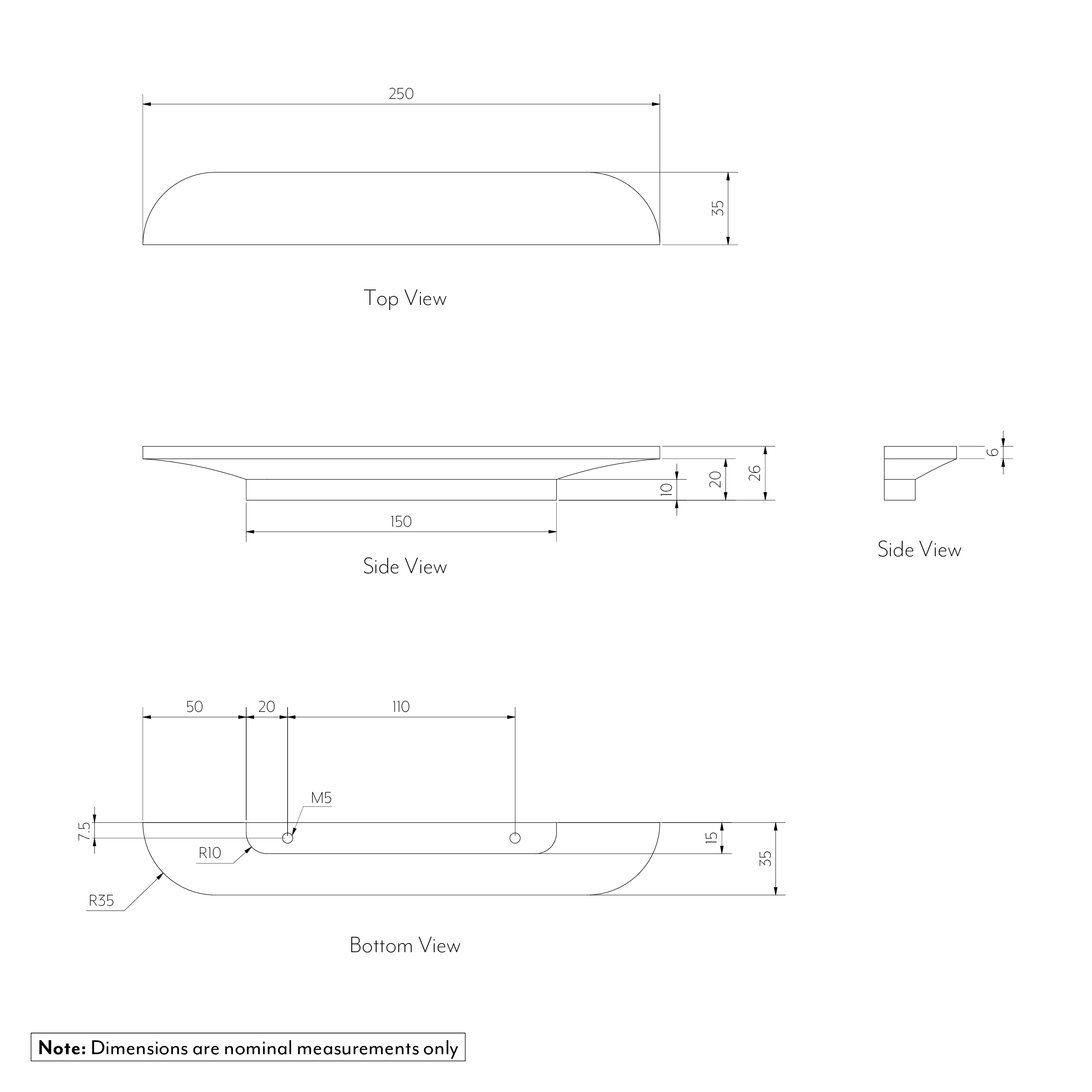 Hegman Kurve Pull 250mm SPEC