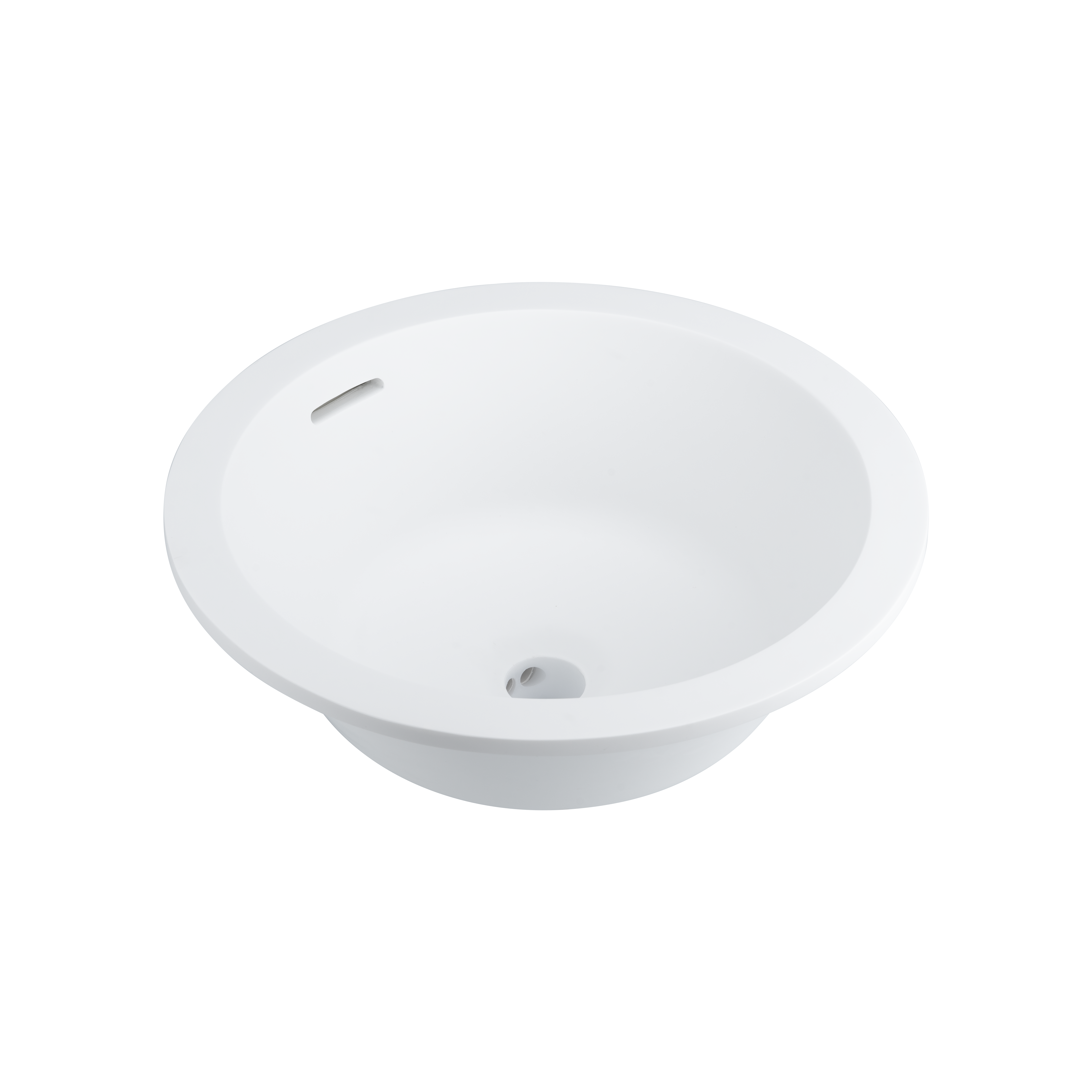 Zuri Undercounter Round Basin - Matte White (Overflow)