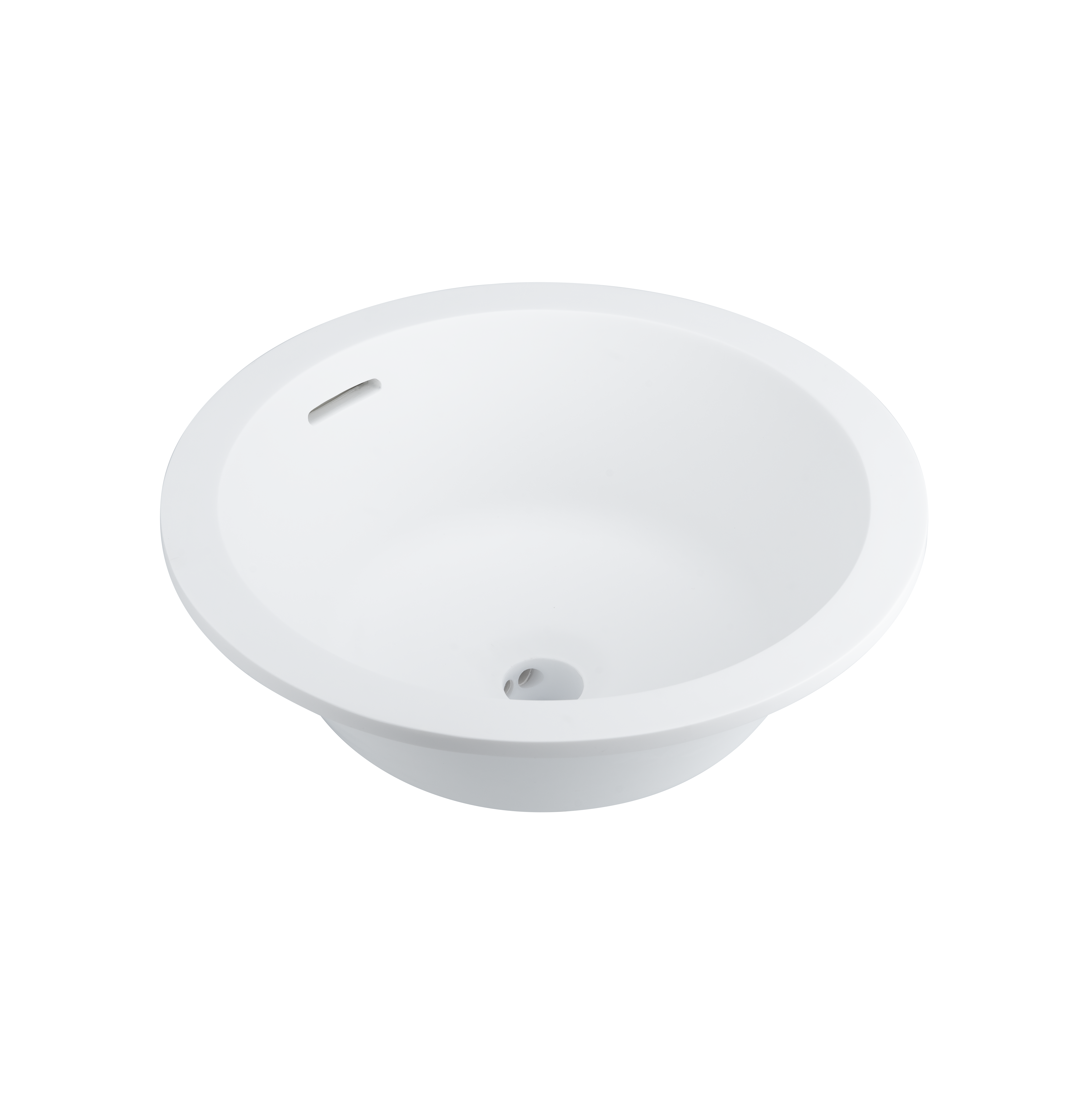 19096-Zuri-Undercounter-Round-Basin Side Matte-White-Overflow