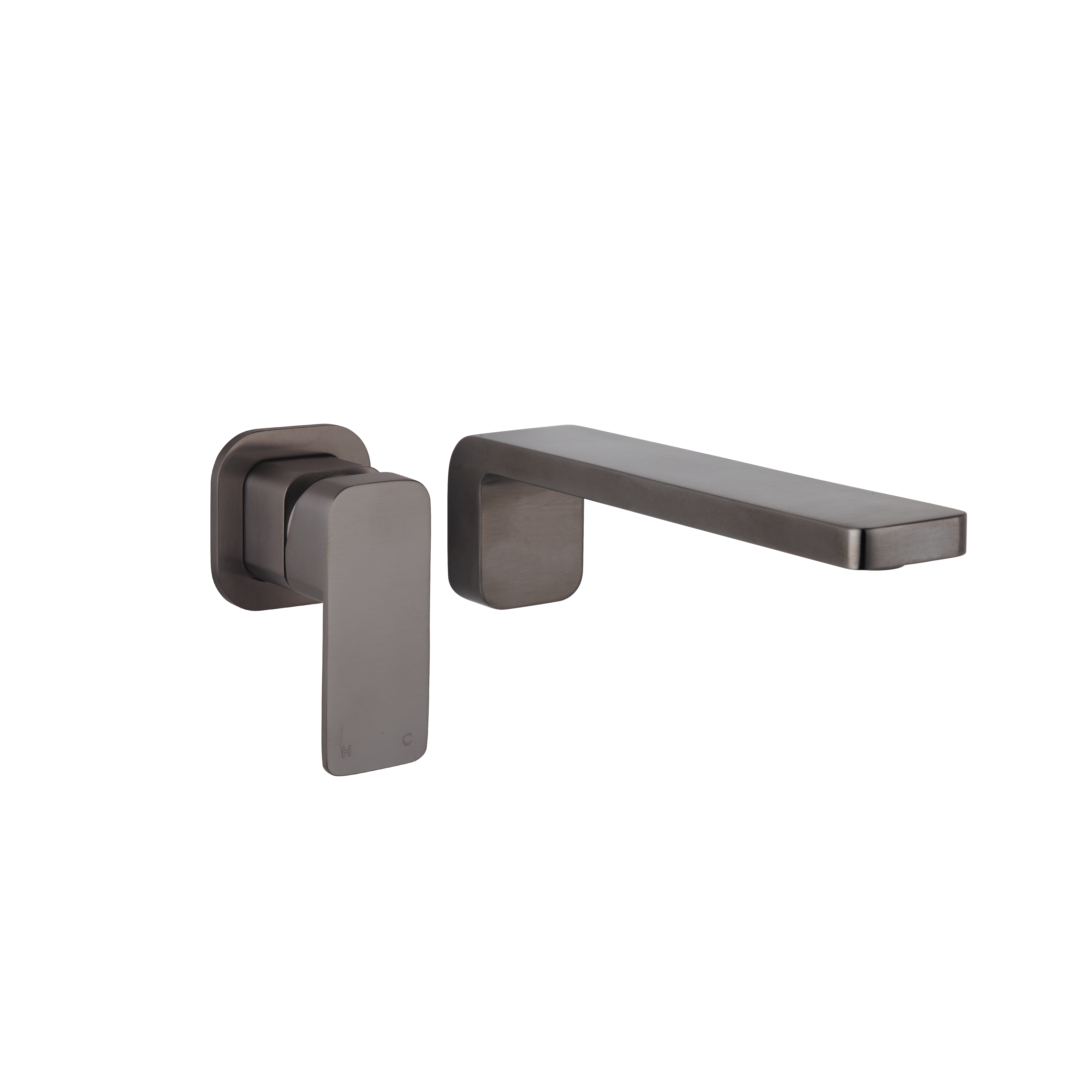 Nesso Minimal Mixer & Spout Set - Brushed Gunmetal