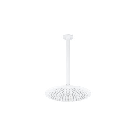 Shower Dropper Round 300mm & Head Set - White
