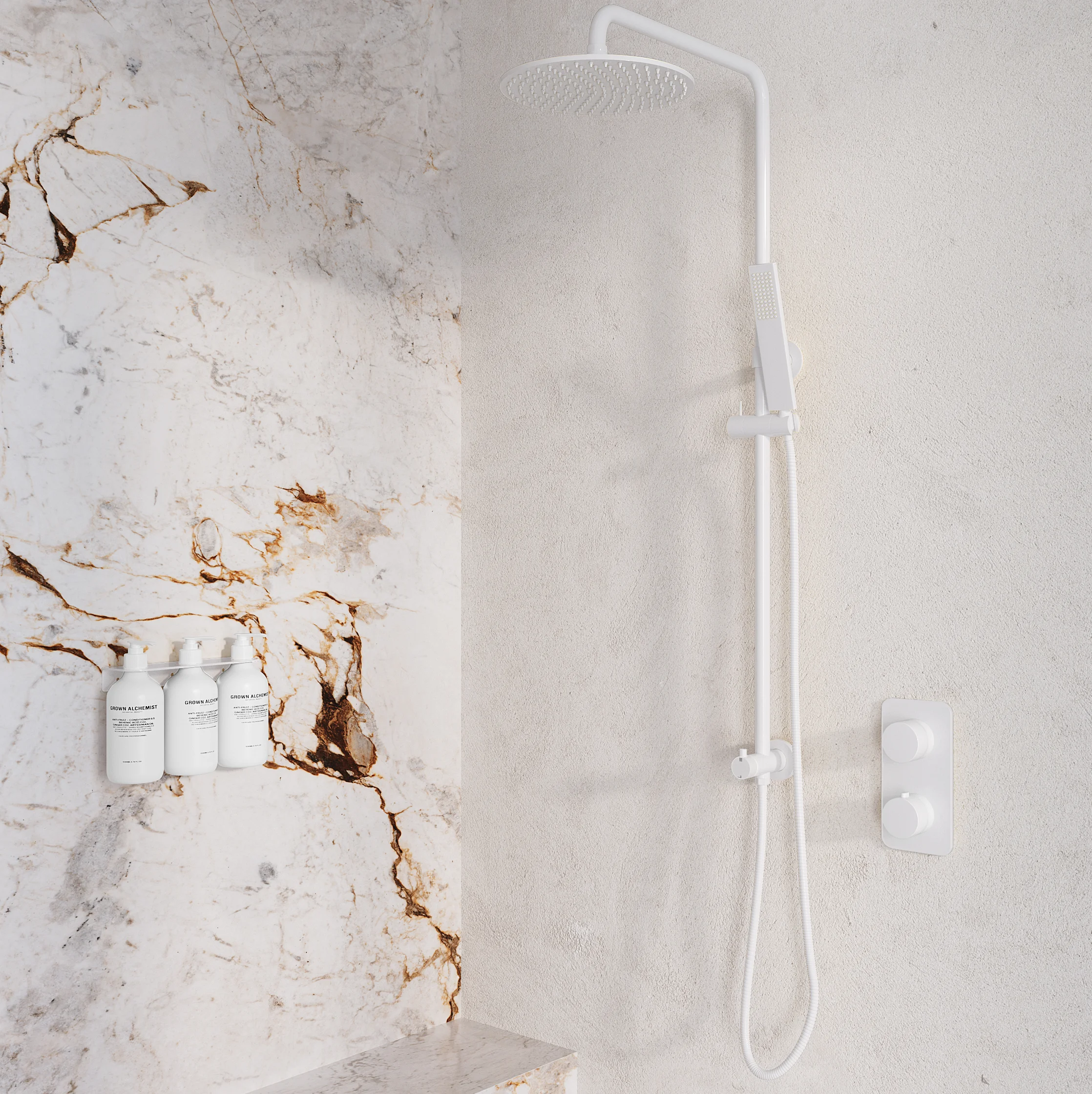 Milani Thermostatic Shower Mixers Insetting HiRes View02 WH