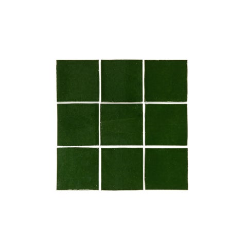 Rommani Handmade Zellige Square Tile - Fern