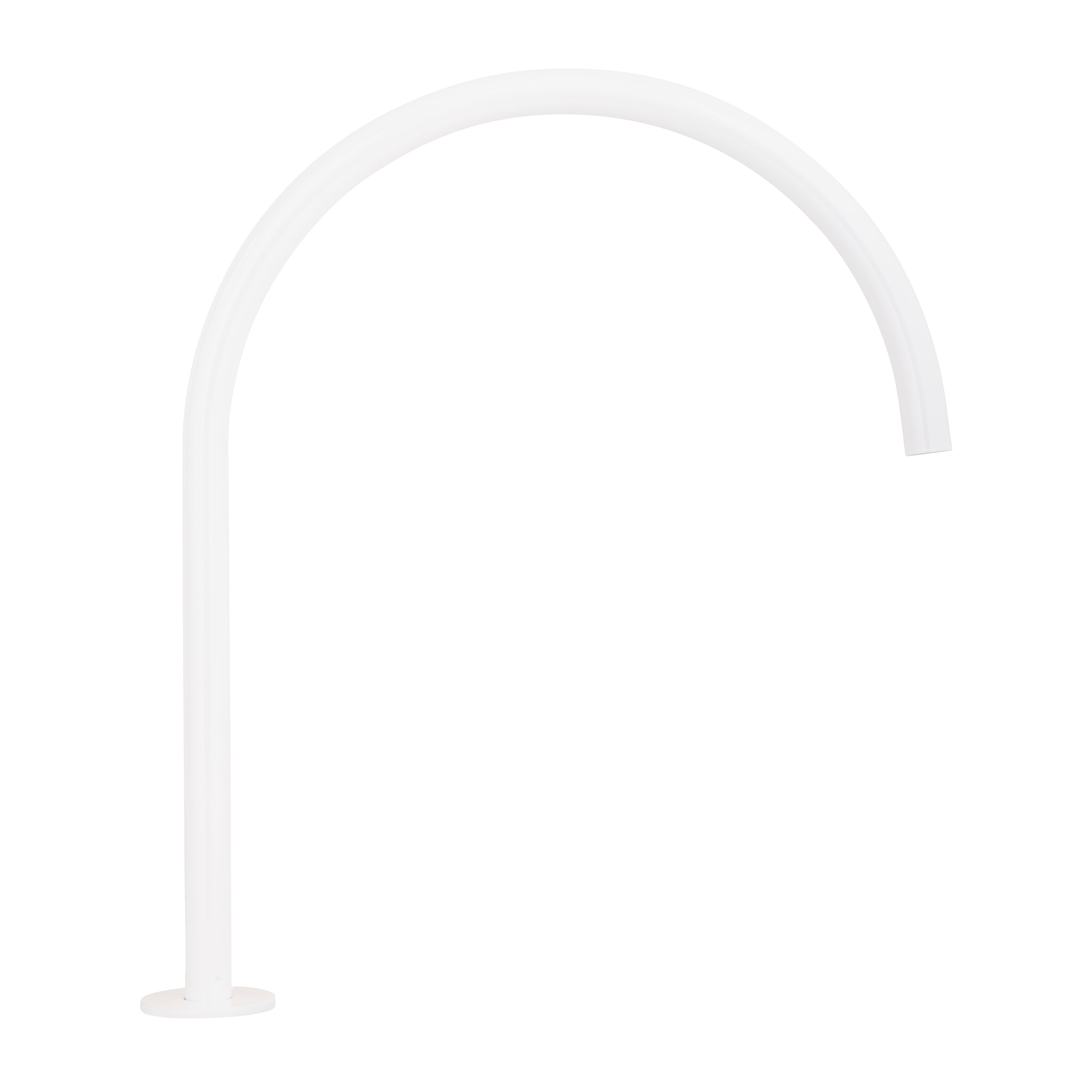 Thin Bench Mounted Spout - White