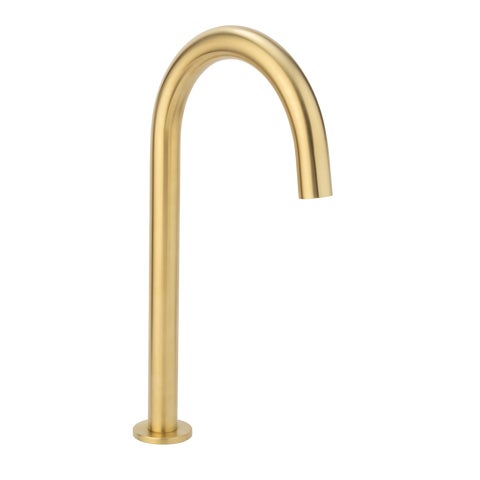 Sensor Gooseneck Bench Mounted Spout - Brushed Brass