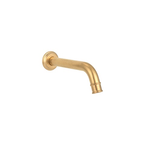 Kingsley Wall Mounted Spout - Tumbled Aged Brass