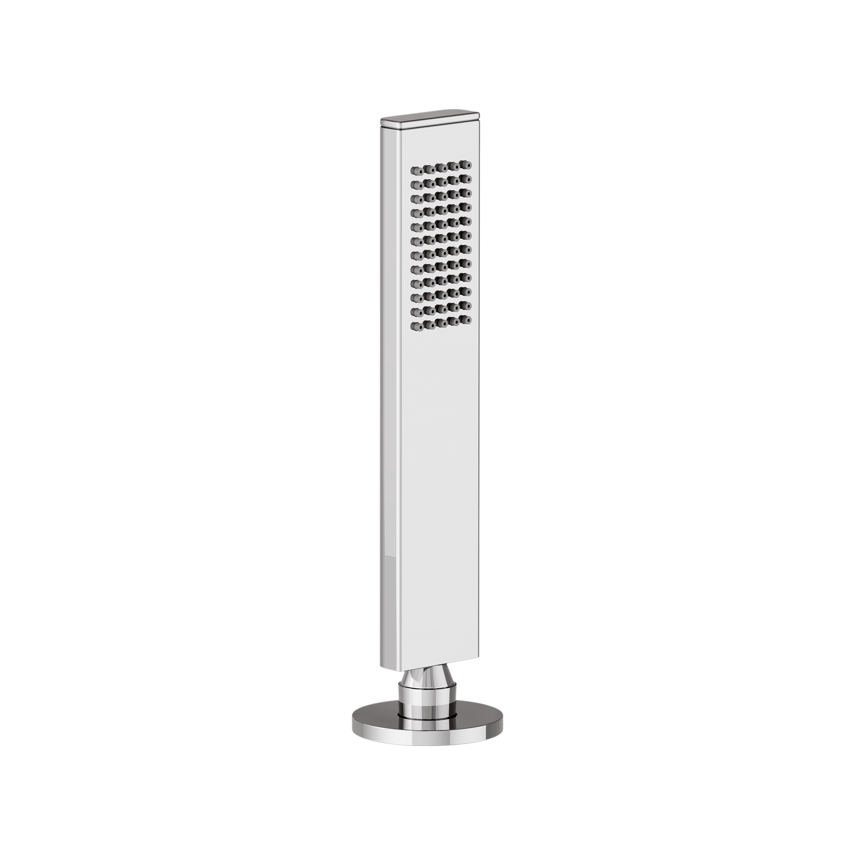 Deck Mounted Retractable Rounded Rectangle Hand Shower - Chrome