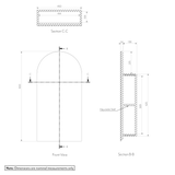 Mona Arch Mirror Cabinet 450 x 900 - SPEC