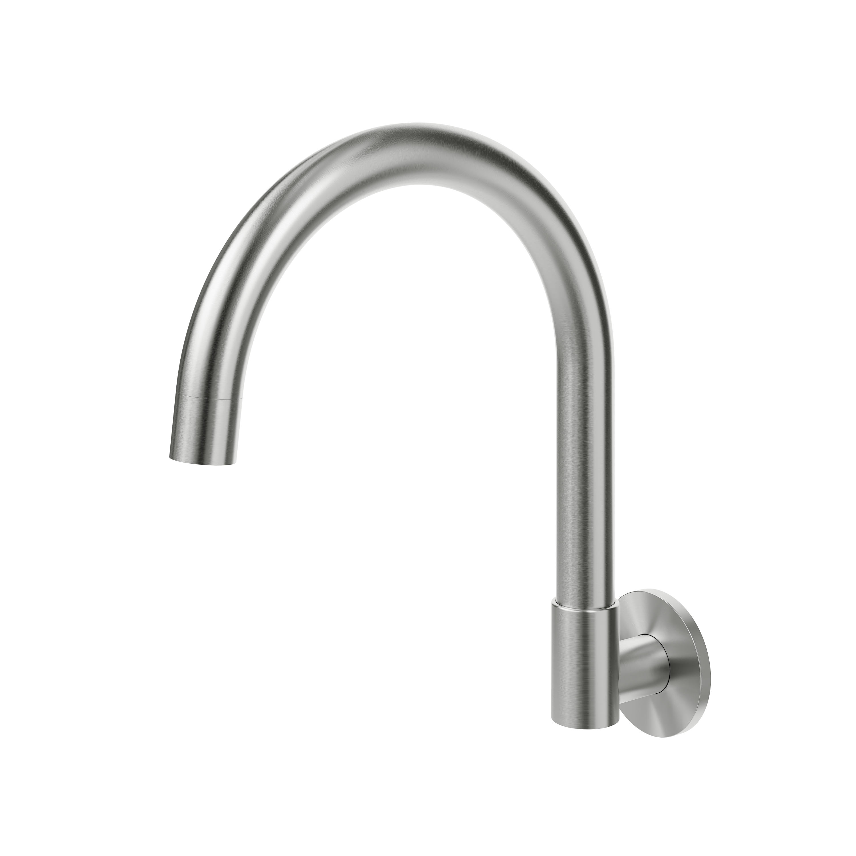 Gooseneck Swivel Wall Mounted Spout - Brushed Nickel