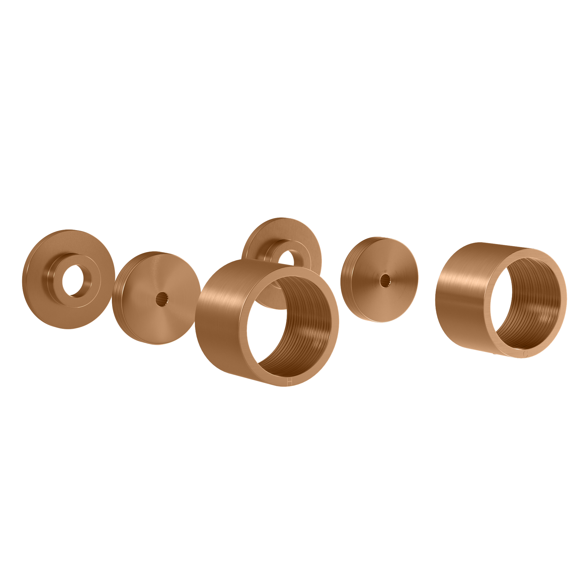 Pixi Tile Insert Assembly Handle Kit - Brushed Copper
