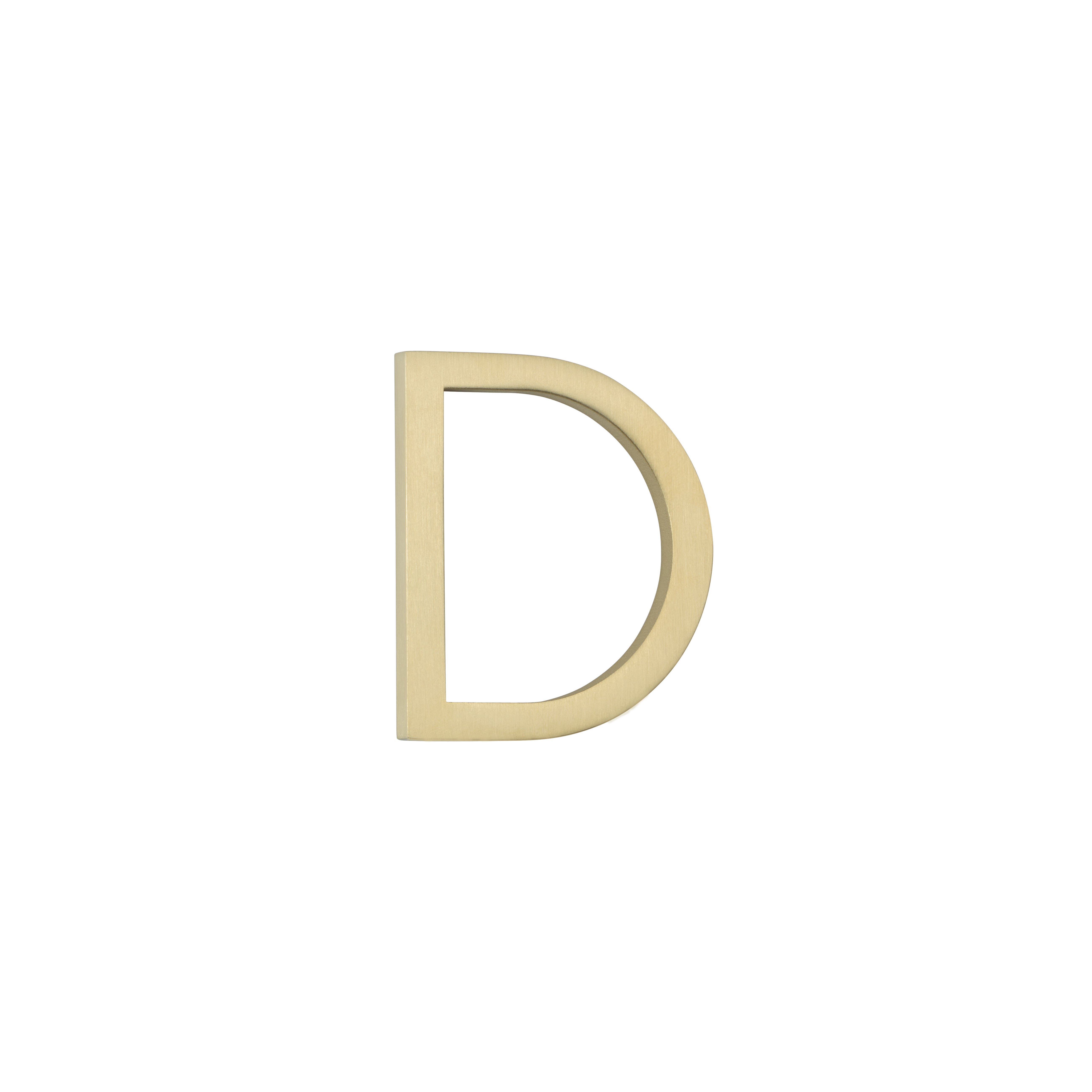 D Letter - 60mm - Brushed Brass
