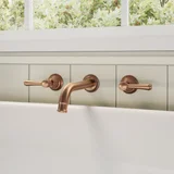 Kingsley Copper Collection - Scene 2 - Insetting Wall Spout and Taps Set