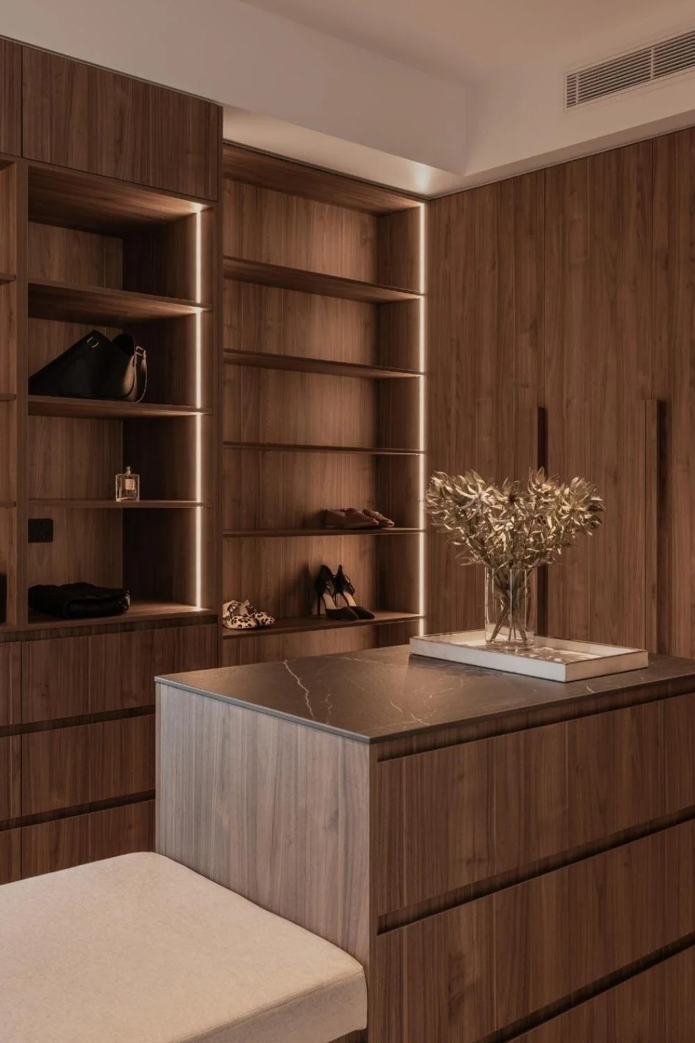 Shelving Ideas Timber Walk in Wardrobe