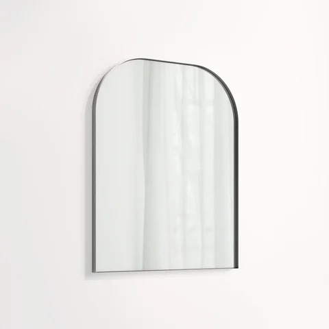 Arch Wall Mirror 600 x 750mm - Brushed Gunmetal