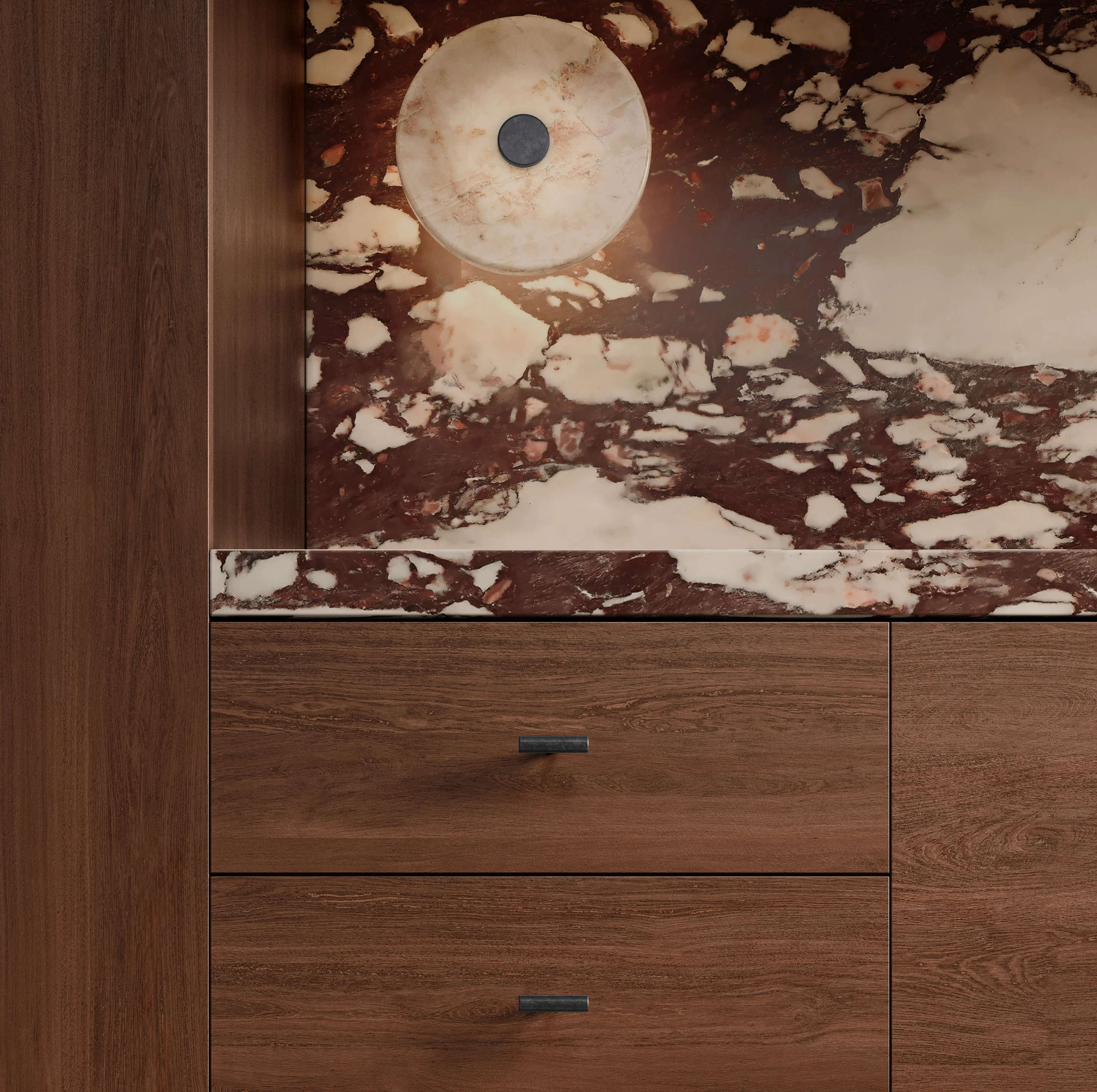 Antique%20Collection%20Kitchen%20Scene%20Close%20Up View%20D %20Tezra%20Cabinetry%20T-Pull Slate