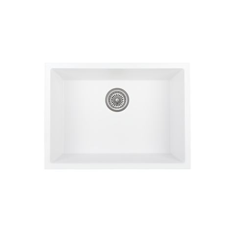 Vienna Single Sink 630mm - White Granite