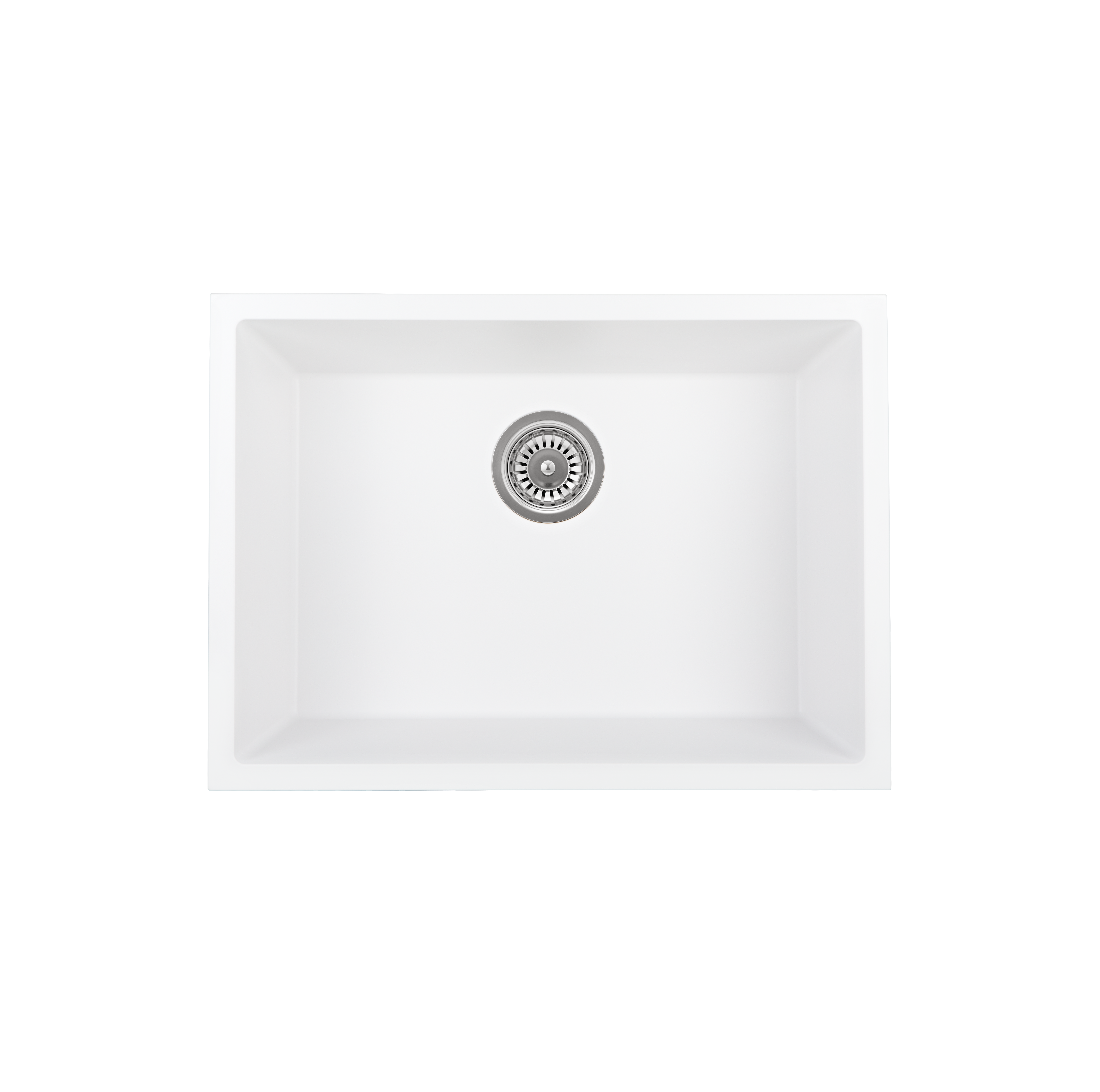 Vienna single granite sink 630mm white