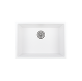 Vienna single granite sink 630mm white