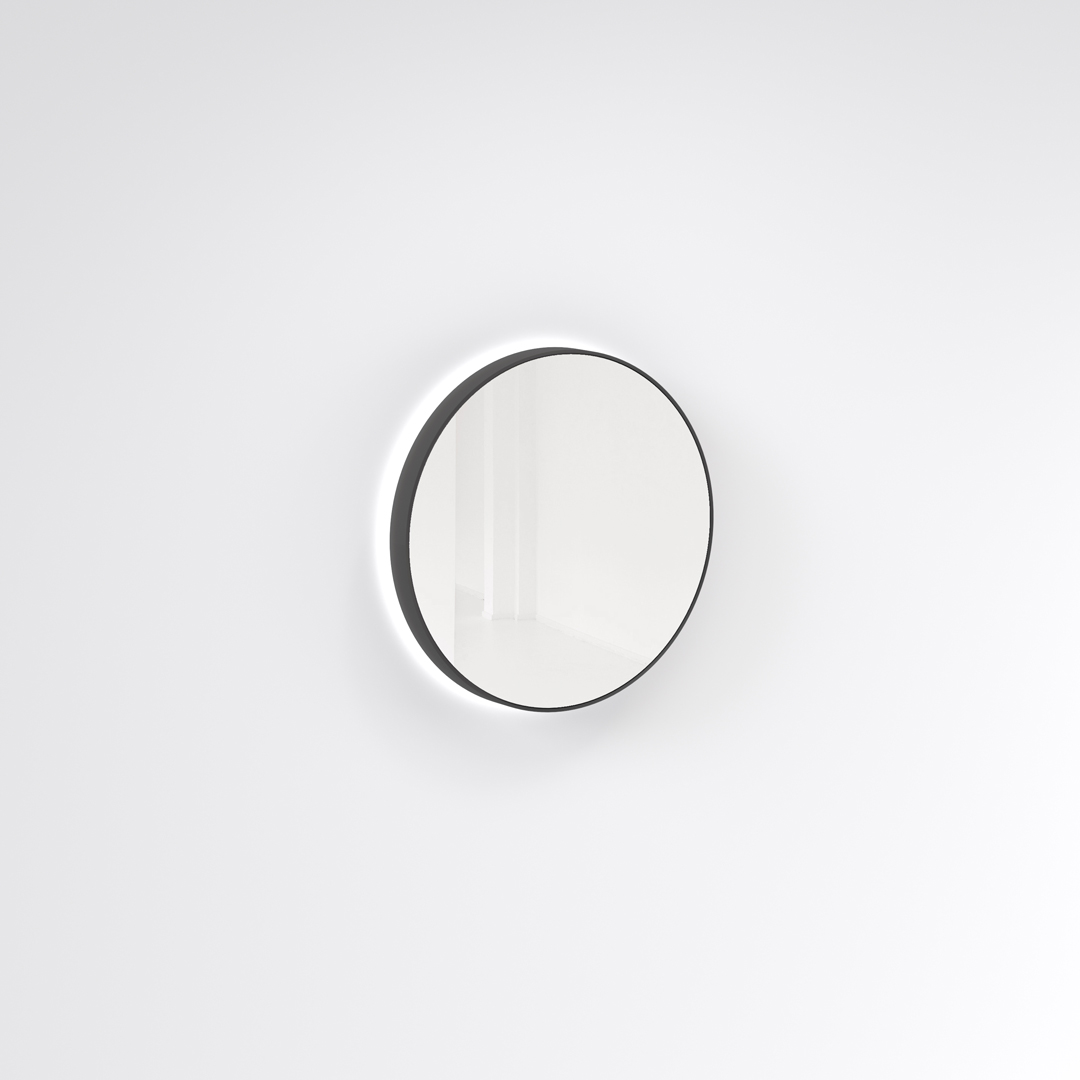 Saanti Handmade Double Trim LED Mirror 600mm - Matte Black