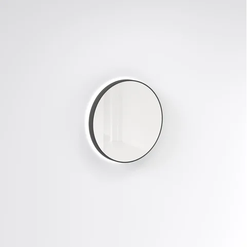 Saanti Handmade Double Trim LED Mirror 600mm - Matte Black