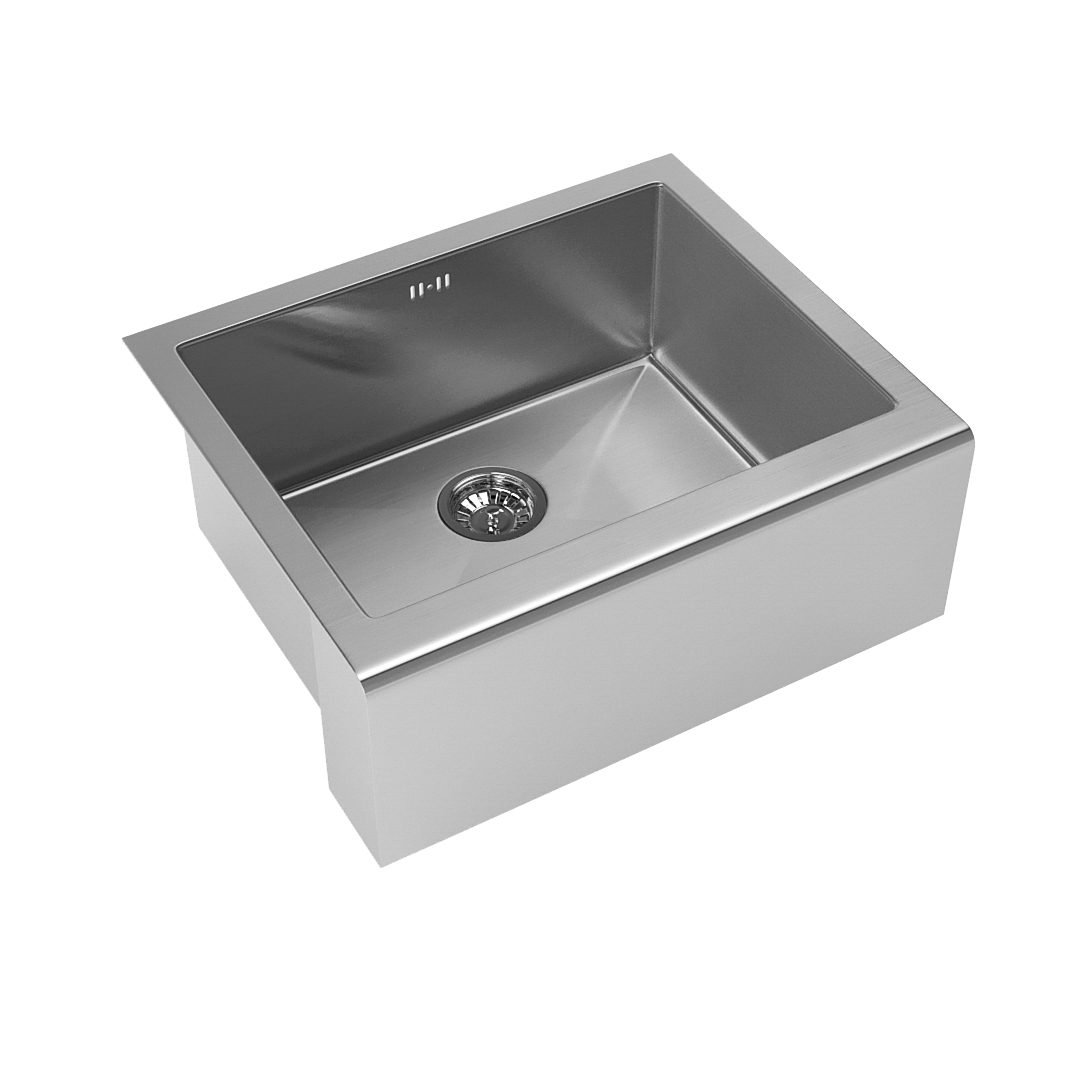 Belfast Butler Sink - Stainless Steel (Rack/Overflow)