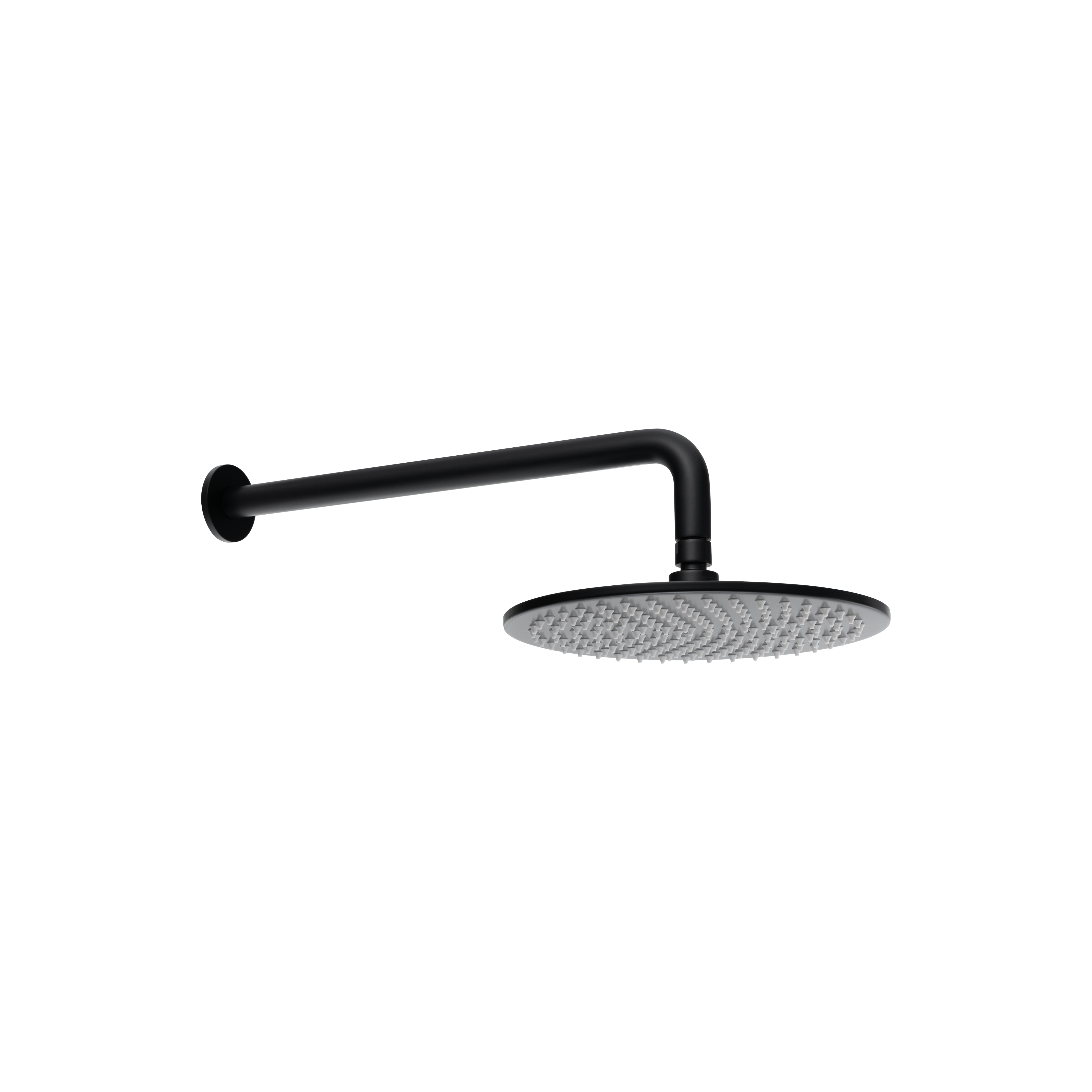 Shower Arm 400mm & Head Set - Matte Black