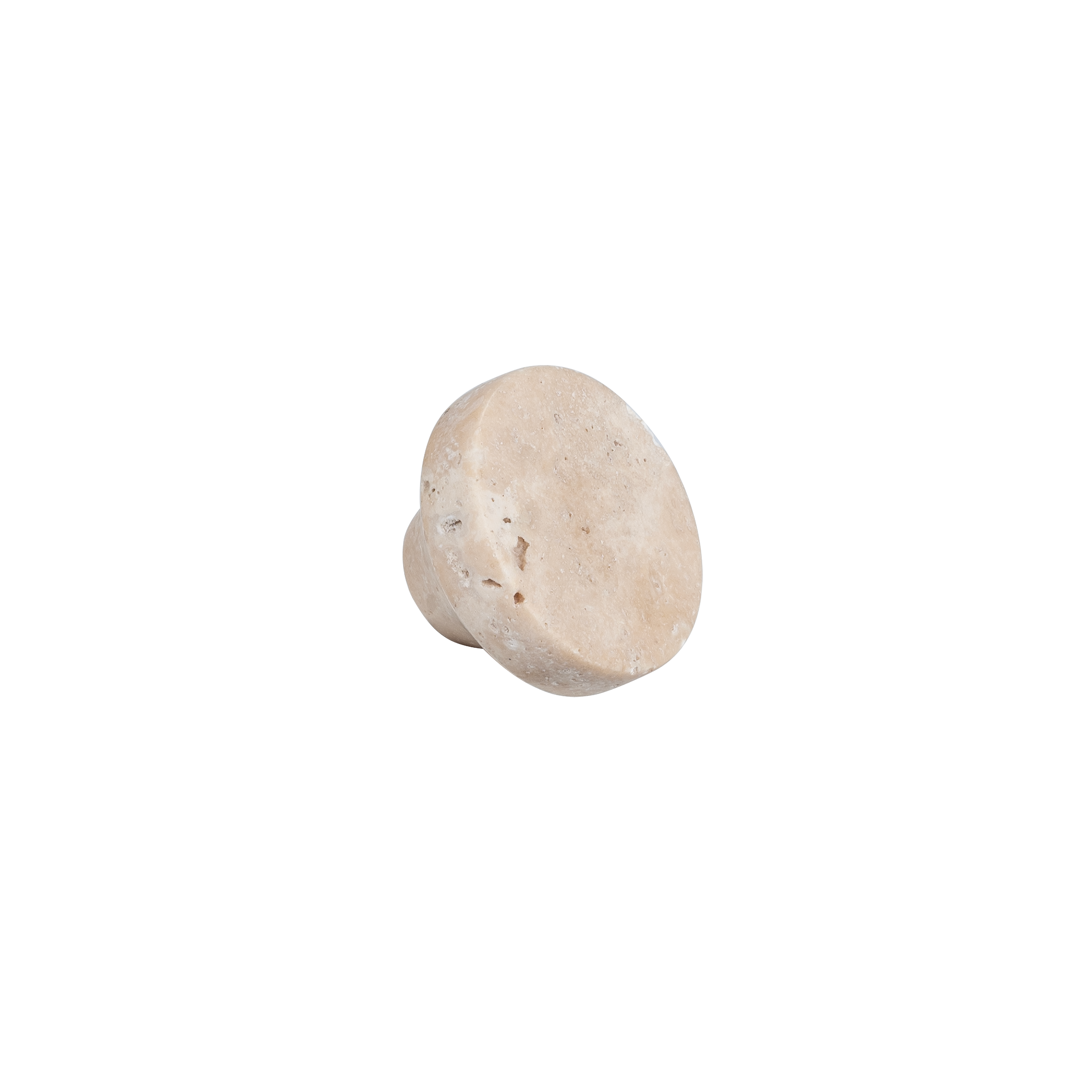 17606-Pedra-Large-Knob-30mm Side Beige-Travertine