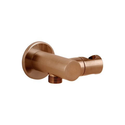 Adjustable Hand Shower Holder and BP - Brushed Copper