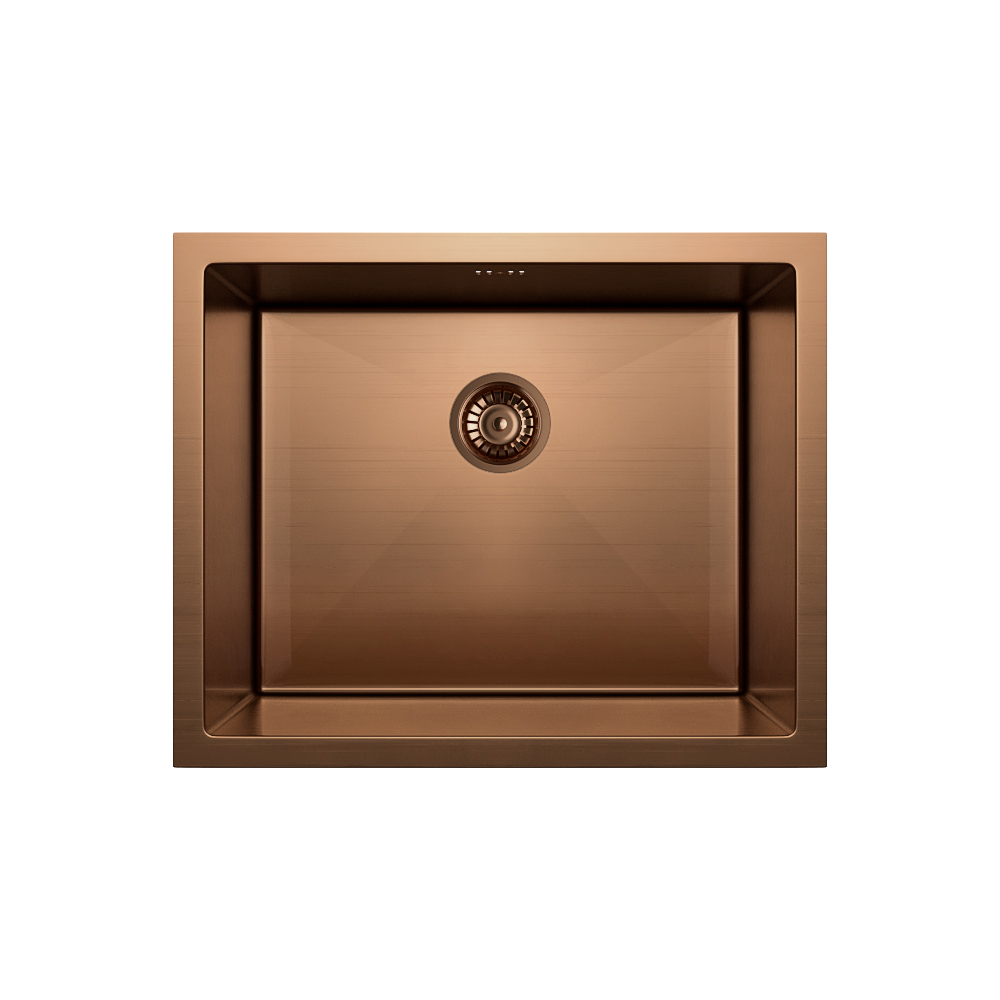 Seba - Overflow Sink 550mm (250 Deep) -Brushed Copper w Racks