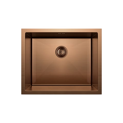 Seba - Overflow Sink 550mm (250 Deep) -Brushed Copper w Racks