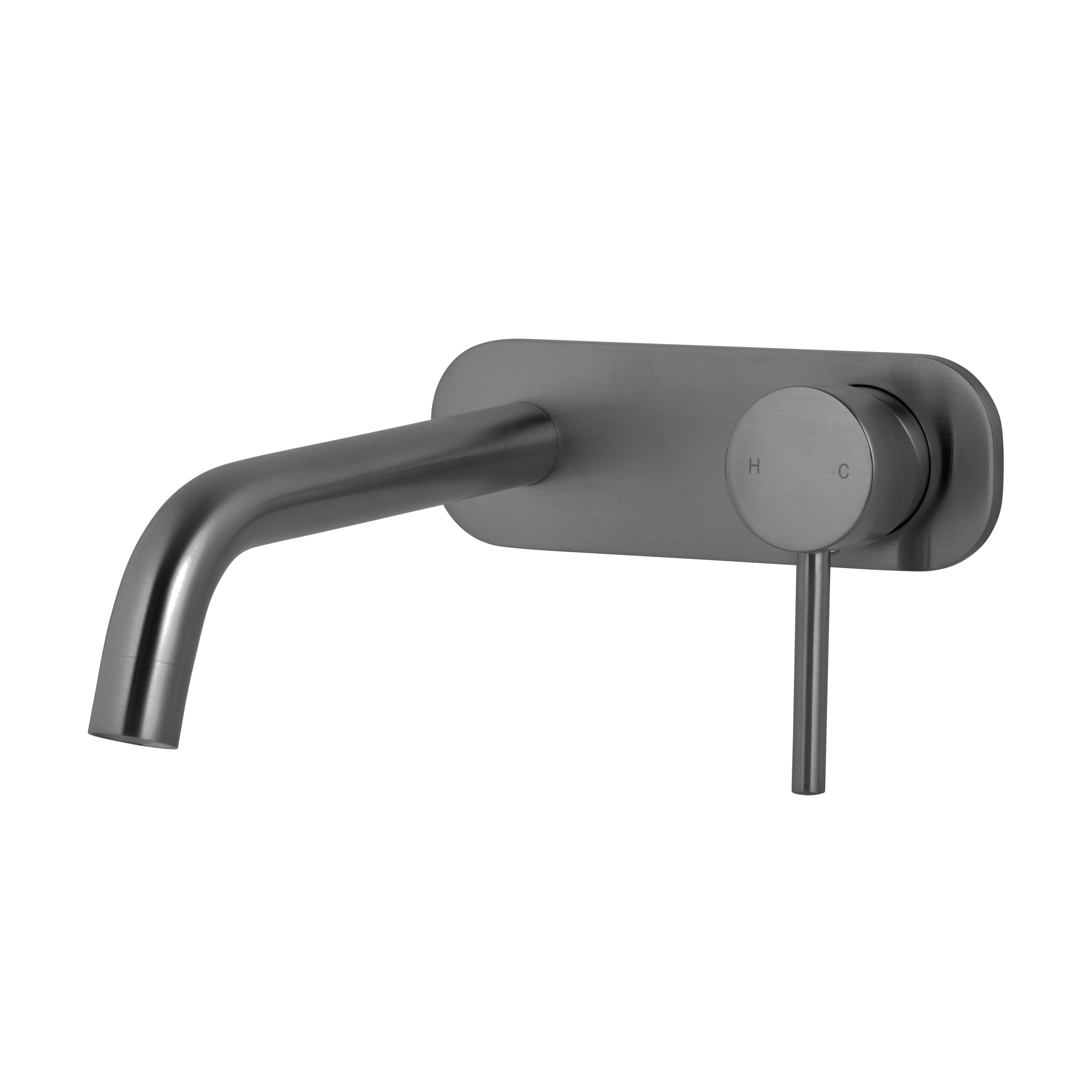 Elysian Minimal Wall Mounted Set - Brushed Gunmetal