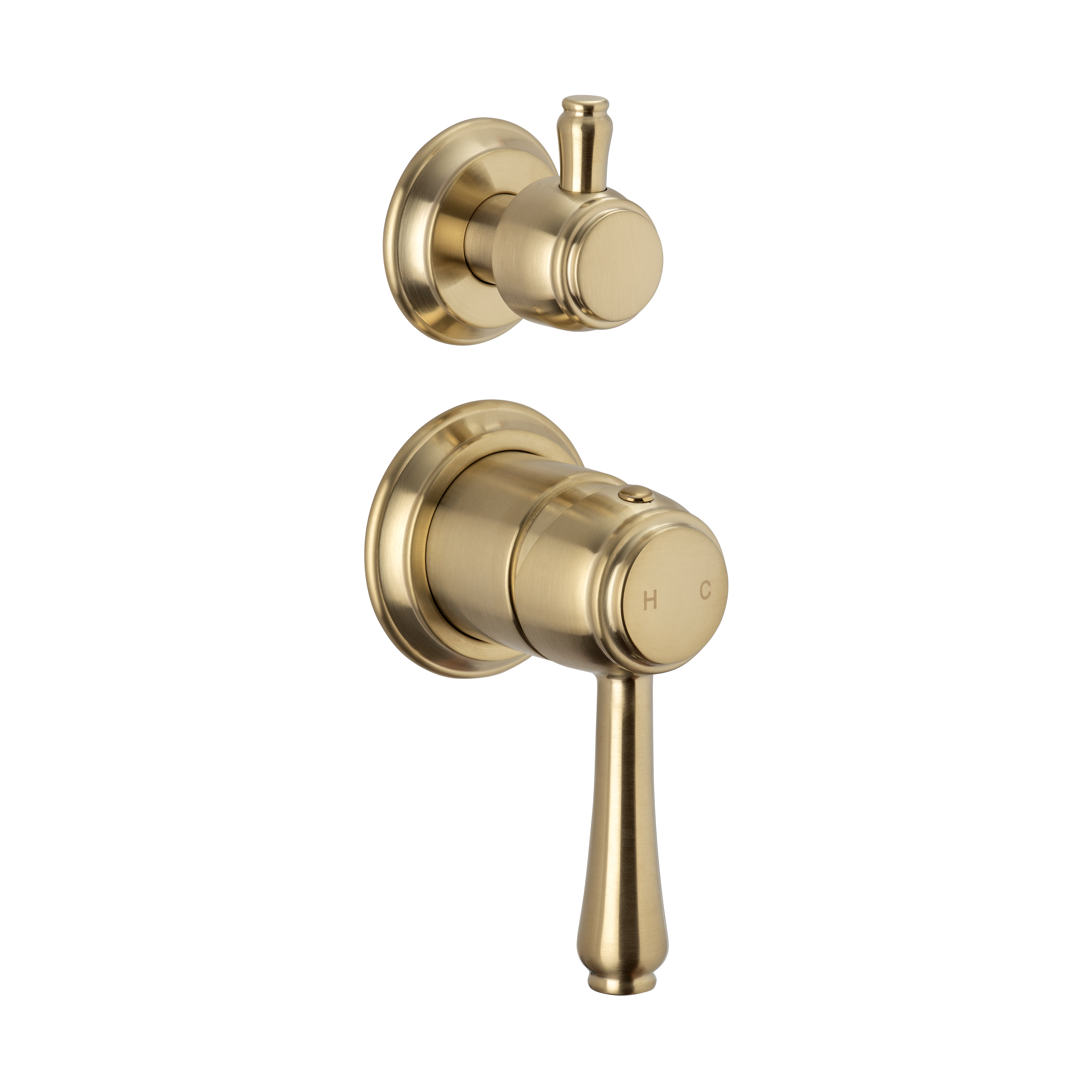 Kingsley Shower Top Diverter - Brushed Brass