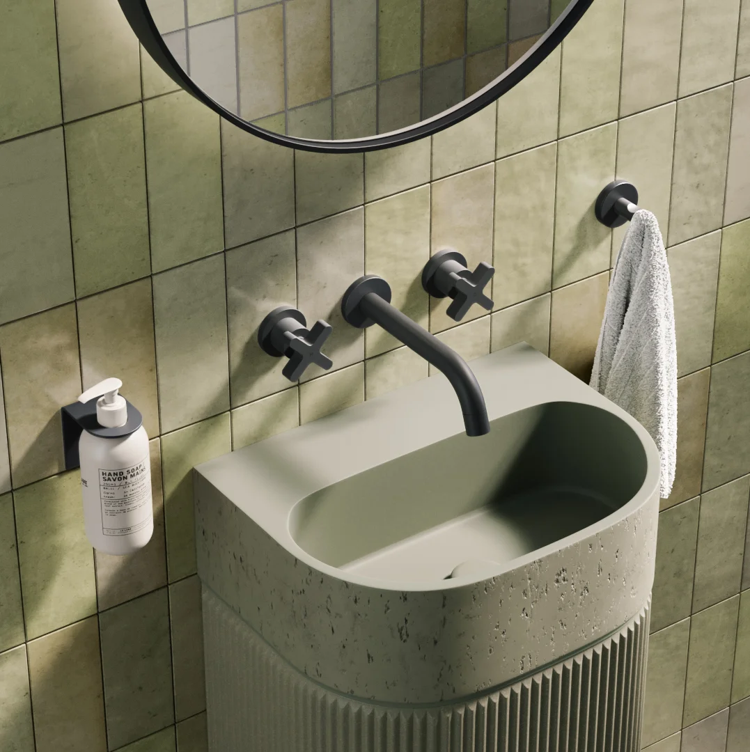 Side Angle Nelios Pedestal Basin - In Setting SAGE MB