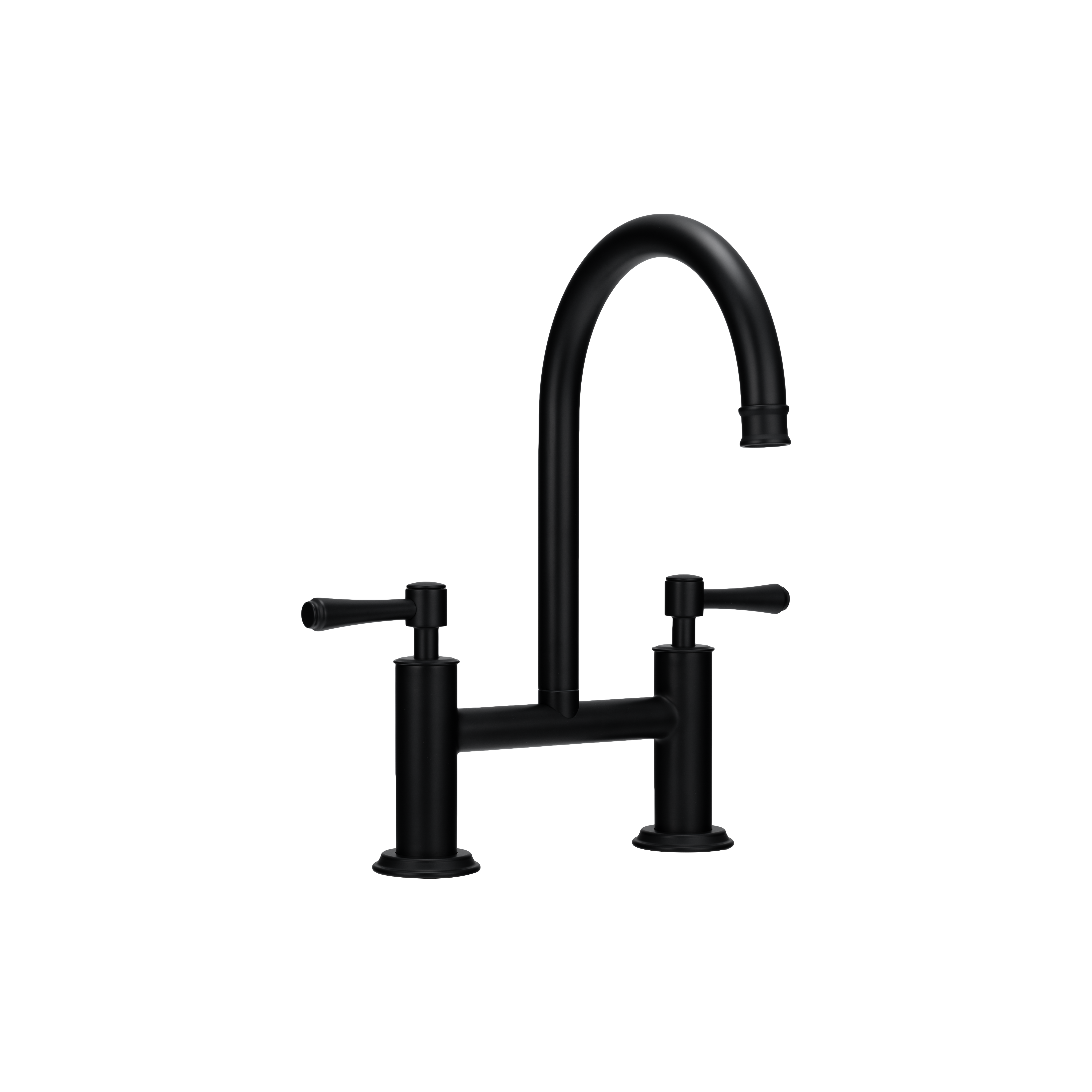 18268---Kingsley-Kitchen-Bridge-Mixer-Tap Side Matte-Black