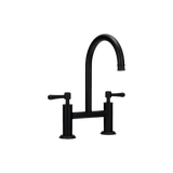 18268---Kingsley-Kitchen-Bridge-Mixer-Tap Side Matte-Black