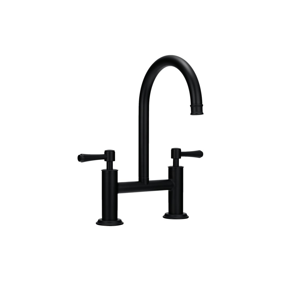 Kingsley Kitchen Bridge Mixer Tap - Matte Black