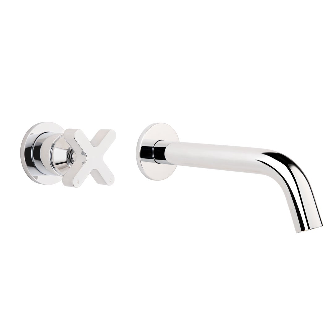 Cross Progressive Mixer & Spout Set - Chrome