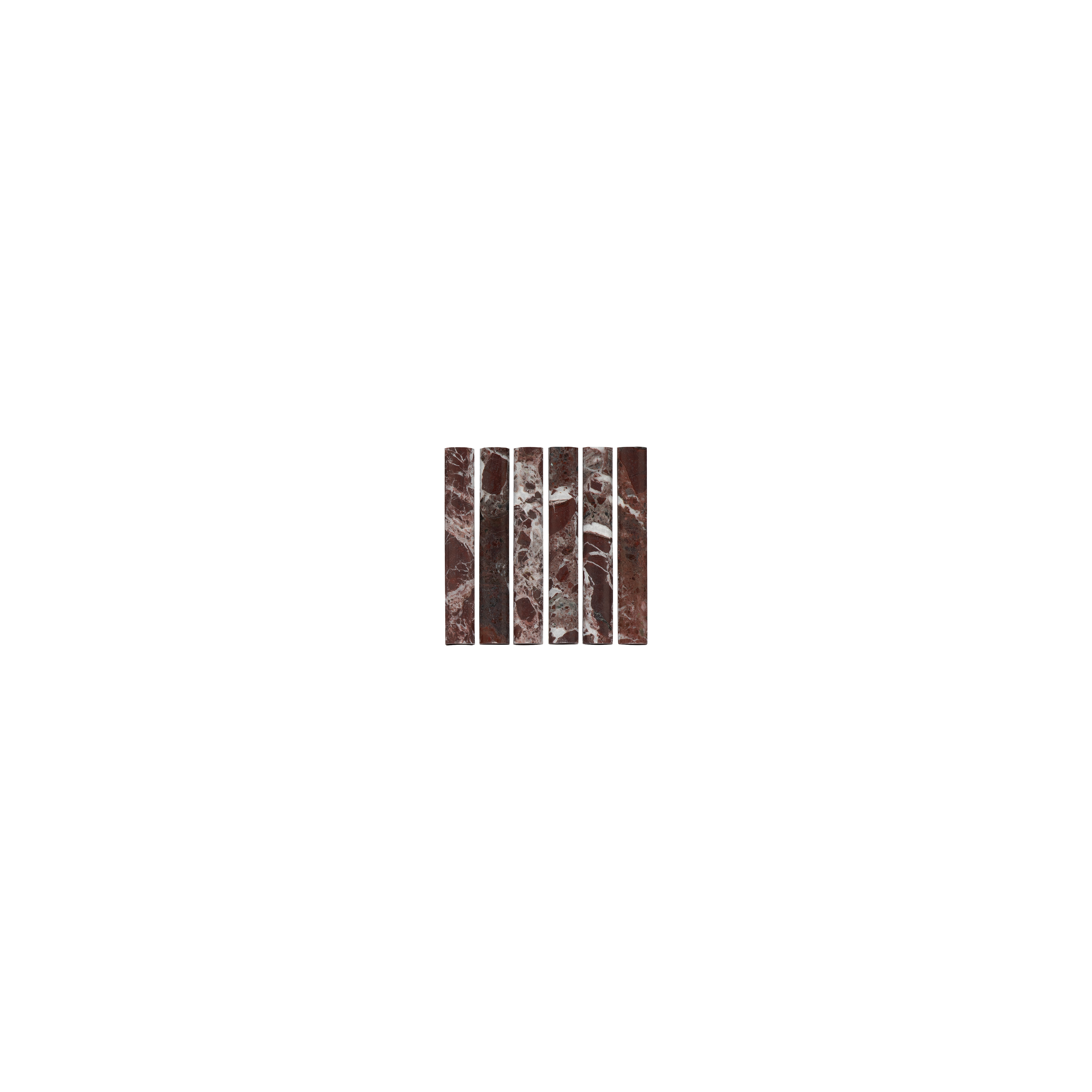 Rosso Levanto Rounded Finger Mosaic Tile (Sample)