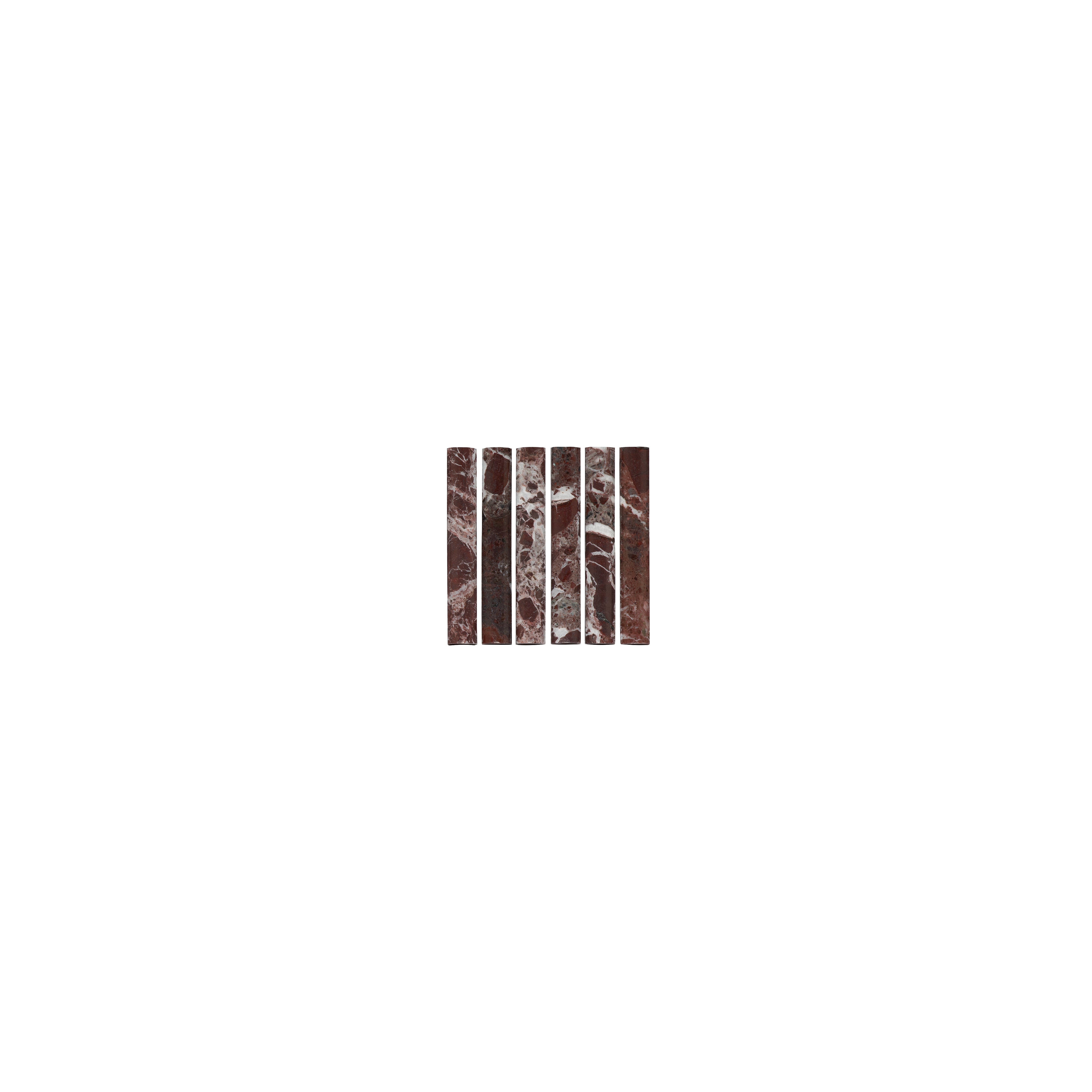 Rosso Levanto Rounded Finger Mosaic Tile (Sample)