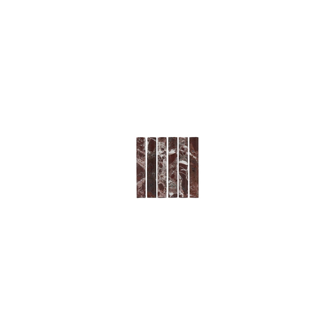 Rosso Levanto Rounded Finger Mosaic Tile (Sample)