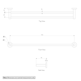 Elysian double towel rail SPEC-01