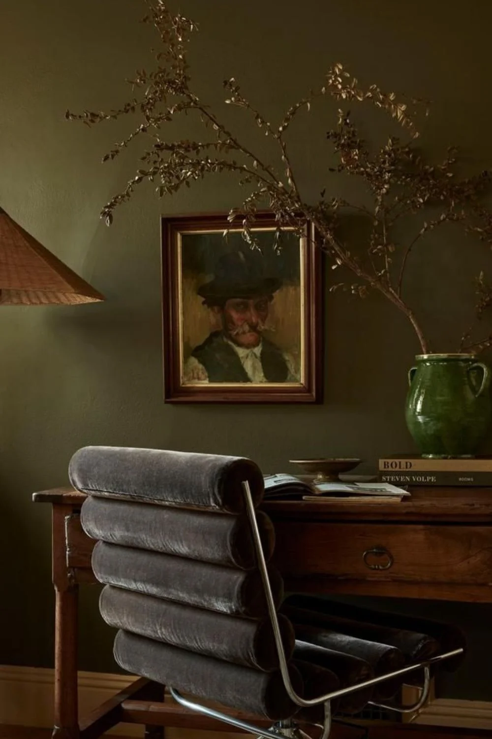 Home Office Ideas Green Traditional
