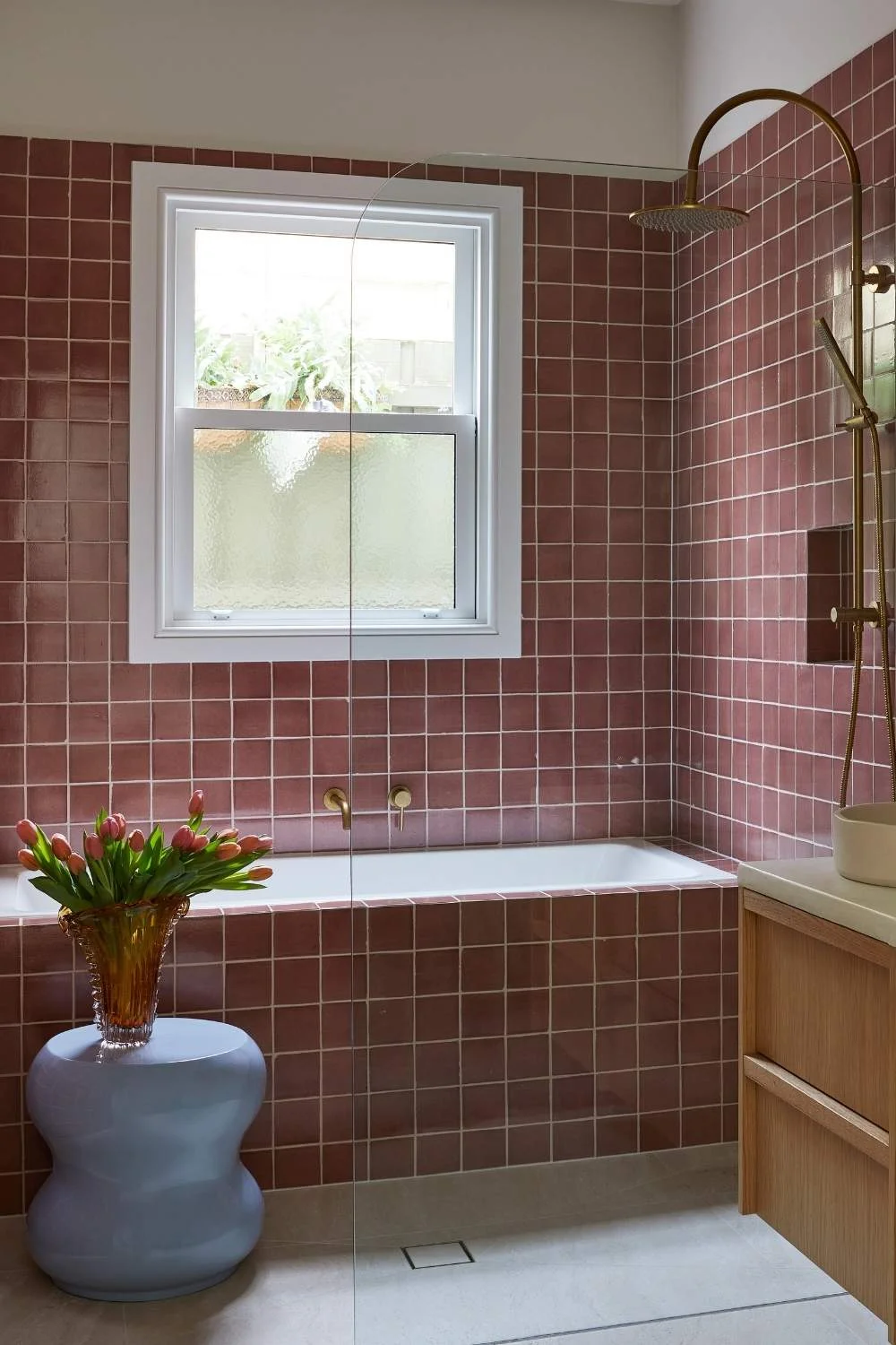 Colour Tile Blush Bathroom